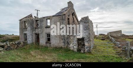 Abandoned Home, Connemara, County Galway, Irland Stockfoto