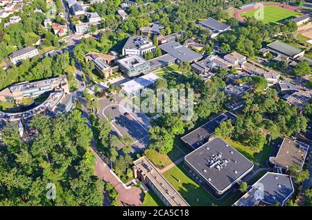 Frankreich, seine et Marne, Fontainebleau, Campus,die Business School for the World INSEAD (Luftaufnahme) Stockfoto