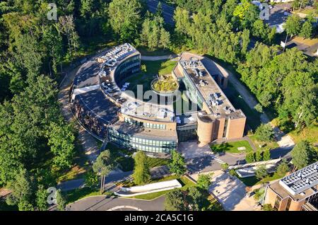 Frankreich, seine et Marne, Fontainebleau, Campus,die Business School for the World INSEAD (Luftaufnahme) Stockfoto