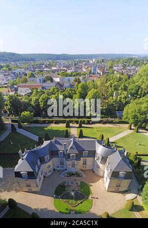 Frankreich, Eure, Louviers, privates schloss (Luftaufnahme) Stockfoto