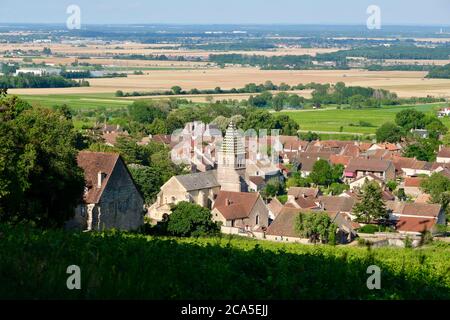 Frankreich, Cote d'Or, Kulturlandschaft Burgunds Klimazonen, die von der UNESCO zum Weltkulturerbe erklärt wurden, Route des Grands Crus (Straße der Weingüter), Cote de Stockfoto