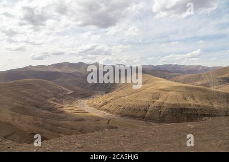 Ausgetrocknet Oranje Fluss im November 2019, Thaba-Tseka Bezirk, Königreich Lesotho, südlichen afrika Stockfoto