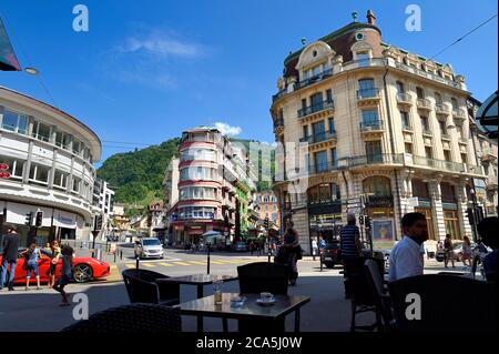 Schweiz, Kanton Waadt, Montreux, an der Ecke Rue de la Paix und Avenue du Casino Stockfoto