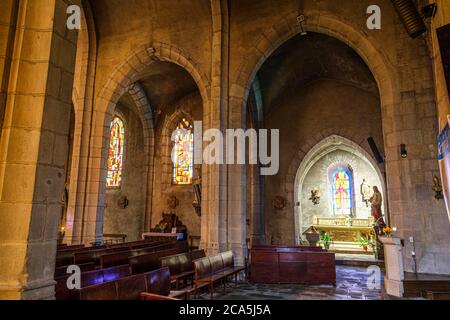 Frankreich, Correze, Bort-les-Orgues, Saint Germain Kirche, Dordogne Tal Stockfoto