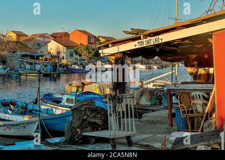 Frankreich, Herault, Sete, La Pointe Courte, Angeln Hafen von La Pointe Courte Stockfoto