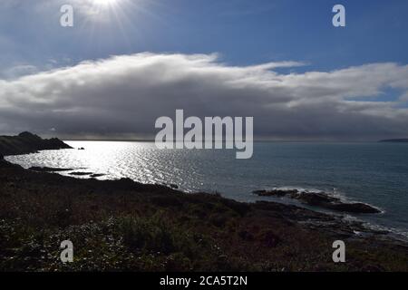 Das Wetter liegt direkt am Meer Stockfoto