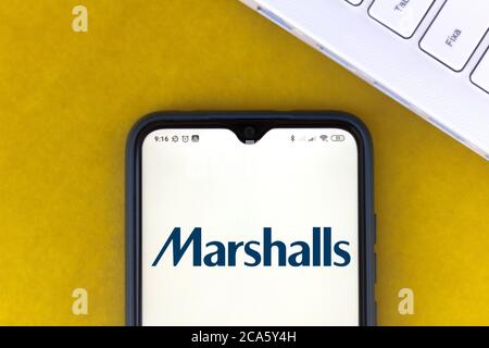 Brasilien. August 2020. In dieser Abbildung wird ein Marshalls-Logo auf einem Smartphone angezeigt. Kredit: SOPA Images Limited/Alamy Live Nachrichten Stockfoto