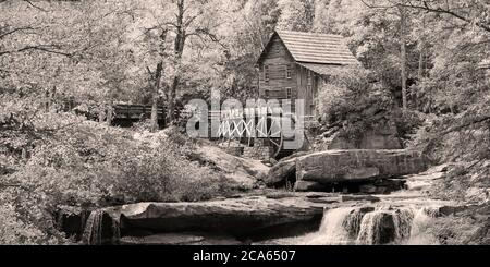 Blick auf Old Mill, Babcock State Park, West Virginia, USA Stockfoto