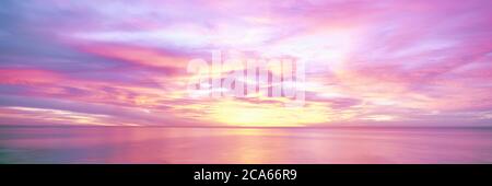 Sonnenaufgang über dem Meer von Cortez, El Cardonal, Baja California Sur, Mexiko Stockfoto