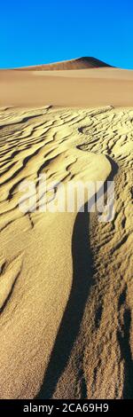 Blick auf Sanddünen, Great Sand Dunes National Park, Colorado, USA Stockfoto