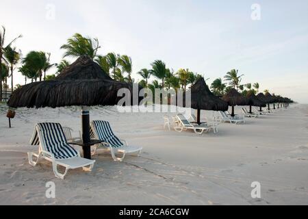 Strand in Una, Bahia, Brasilien Stockfoto