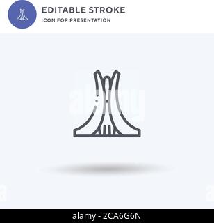 Kenya Icon Vektor, gefülltes flaches Schild, solides Piktogramm isoliert auf weiß, Logo Illustration. Kenya Ikone für Präsentation. Stock Vektor