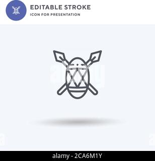 Afrika-Symbolvektor, gefülltes flaches Zeichen, solides Piktogramm isoliert auf weiß, Logo-Illustration. Afrika-Symbol für Präsentation. Stock Vektor