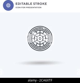 Kanalisation Symbolvektor, gefülltes flaches Zeichen, solides Piktogramm isoliert auf weiß, Logo Illustration. Kanalsymbol für die Präsentation. Stock Vektor