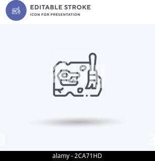 Archäologie Icon Vektor, gefüllt flache Zeichen, solide Piktogramm isoliert auf weiß, Logo-Illustration. Archäologie Symbol für die Präsentation. Stock Vektor