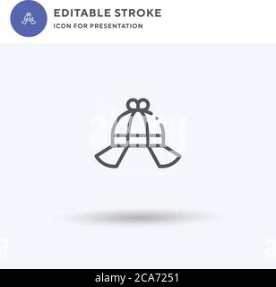 Sherlock Holmes Symbolvektor, gefülltes flaches Zeichen, solides Piktogramm isoliert auf Weiß, Logo-Illustration. Sherlock Holmes Symbol für Präsentation. Stock Vektor