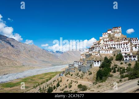 Himachal Pradesh, Indien - Schlüsselkloster in Spiti, Himachal Pradesh, Indien. Stockfoto