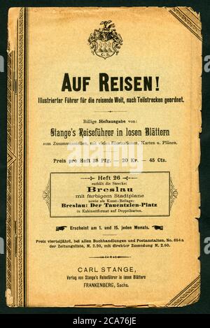 Europa, Polen, Woiwodschaft Niederschlesien, Wroclaw, Reiseführer, bis 1945 Deutschland, Schlesien, Niederschlesien , Breslau, veröffentlicht bei Carl Stange, Carl Stange´s Reiseführer, Frankenberg , Sachsen , wahrscheinlich 1890er Jahre bis ca. 1900er Jahre , Rechte werden nicht vertreten . / Europa, Polen, Schlesien, Niederschlesien Woiwodschaft, Breslau, Reiseführer, bis 1945 Deutschland, Schlesien, Niederschlesien, Breslau, herausgegeben von Carl Stange t Stockfoto