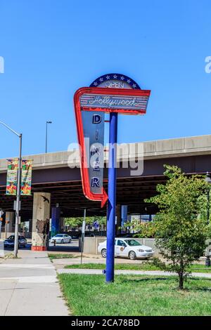 Baltimore, MD, USA - 26. Juli 2011: Das Hollywood Diner wurde in mehreren Filmen gezeigt, wie "Diner", "Liberty Heights" und "Leepless in Seattle". Stockfoto