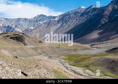 Himachal Pradesh, Indien - Chandra Taal (Mondsee) Trekking Kurs in Lahaul und Spiti, Himachal Pradesh, Indien. Stockfoto