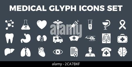 Medizinische Vector Icons einstellen. Stock Vektor