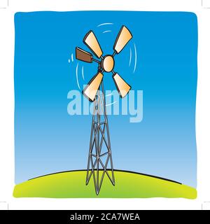 Windturbine Stock Vektor