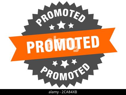 Gefördert rund isoliert Band Label. Gefördert Zeichen Stock Vektor