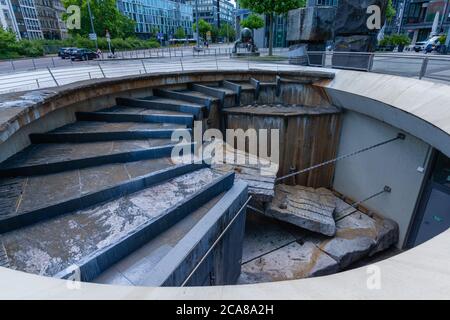 Fluchtweg und Notausgang am Börsenplatz, Stuttgart, Innenstadt, Baden-Württemberg, Süddeutschland Stockfoto