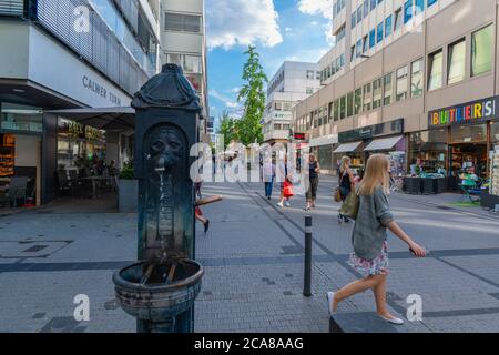 Calwer Straße, Einkaufsstraße im Stadtzentrum, Stuttart, Baden-Württemberg, Süddeutschland Stockfoto