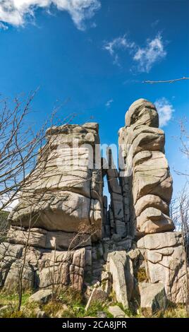 Kuckucks Felsformation, Karkonosze Berge, Nationalpark Karkonosze, Niederschlesien, Polen Stockfoto