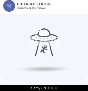 Abduktions-Icon-Vektor, gefüllt flaches Zeichen, solides Piktogramm isoliert auf weiß, Logo-Illustration. Abduktionssymbol für die Präsentation. Stock Vektor