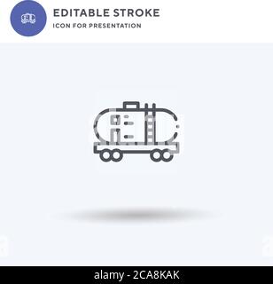 Tank Wagon Icon Vektor, gefüllt flaches Zeichen, solides Piktogramm ...