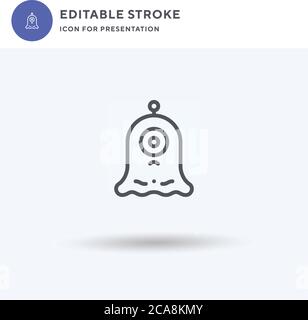Alien Icon Vektor, gefüllt flache Zeichen, solide Piktogramm isoliert auf weiß, Logo-Illustration. Alien-Symbol für Präsentation. Stock Vektor