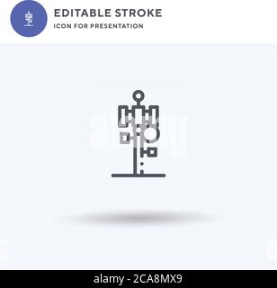 Elektromagnetischer Symbolvektor, gefülltes flaches Schild, solides Piktogramm isoliert auf Weiß, Logo-Illustration. Elektromagnetisches Symbol zur Präsentation. Stock Vektor