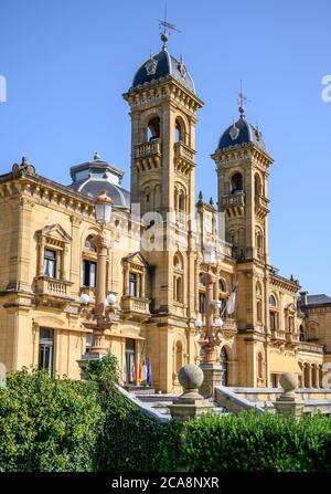 Casa Consistorial, (Rathaus), San Sebastian Stockfoto