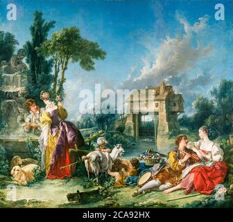 François Boucher, der Brunnen der Liebe, Malerei, 1748 Stockfoto