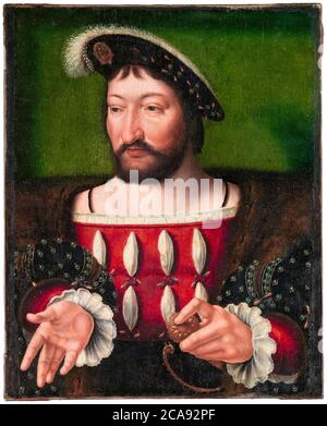 Franz I. (1494-1547), König von Frankreich, Porträtmalerei von Werkstatt von Joos van Cleeve, um 1540 Stockfoto