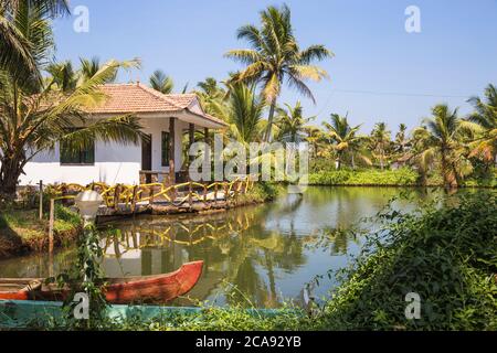 Resort auf Munroe Island, Kollam, Kerala, Indien, Asien Stockfoto