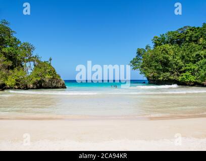 Frenchman's Cove Beach, Portland Parish, Jamaika, Westindien, Karibik, Mittelamerika Stockfoto