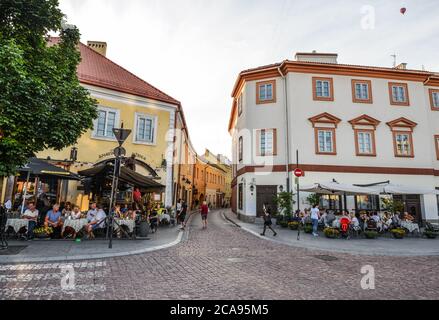 Vilnius, Litauen - 17. Juni 2015: Stadtbild von Vilnius. Altstadt von Vilnius, Litauen Stockfoto