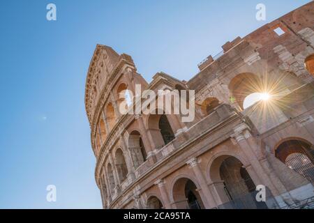 Kolosseum, UNESCO-Weltkulturerbe, Rom, Latium, Italien, Europa Stockfoto