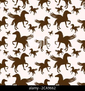 pegasus nahtlose Muster Vektor Illustration Hintergrund Stock Vektor