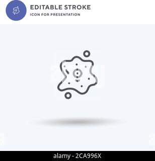 Alien Icon Vektor, gefüllt flache Zeichen, solide Piktogramm isoliert auf weiß, Logo-Illustration. Alien-Symbol für Präsentation. Stock Vektor