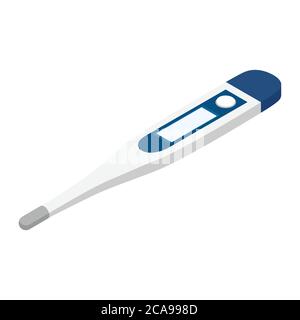 Celsius elektronisches digitales medizinisches Thermometer zur Messung. Vorlage für die Temperatur des Thermometers Stock Vektor