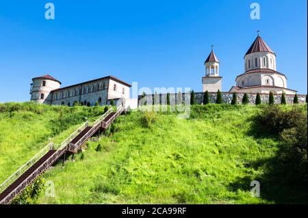 Treppe Leadint, die Residenz des Katholikos-Patriarch von allen Georgien, Zugdidi, Samegrelo Provinz, Georgien Stockfoto