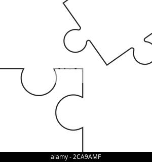 Linear Puzzle Konzept Hintergrund, Stock Vektor Illustration Stock Vektor