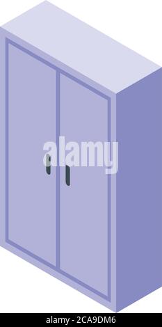 Schrank Aufbewahrung Dokument Symbol, isometrische Stil Stock Vektor