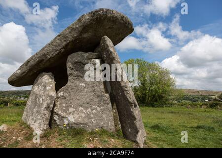 Trethevy Quoit neolithische Grabkammer in Cornwall, Großbritannien Stockfoto