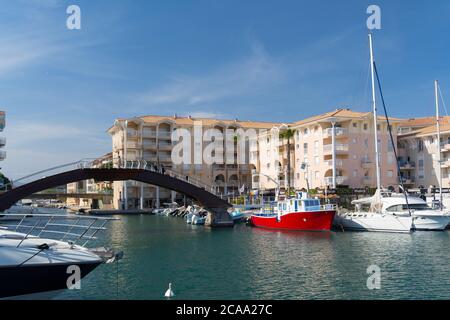 Die Marina, Frejus Hafen liegt an der französischen riviera im Departement Var Stockfoto