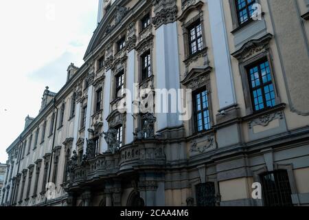 Breslau, Polen - 20. Juli 2020: Universität Breslau (Universitas Wratislaviensis) Stockfoto